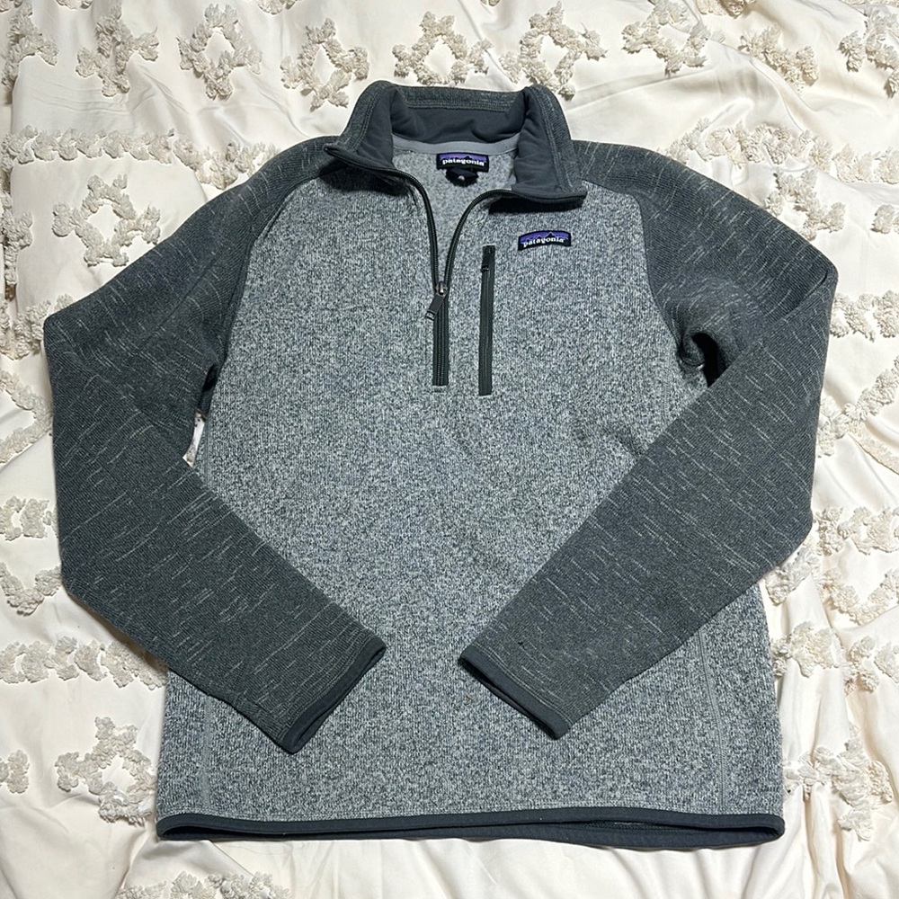 Patagonia Gray Quarter-Zip Sweater